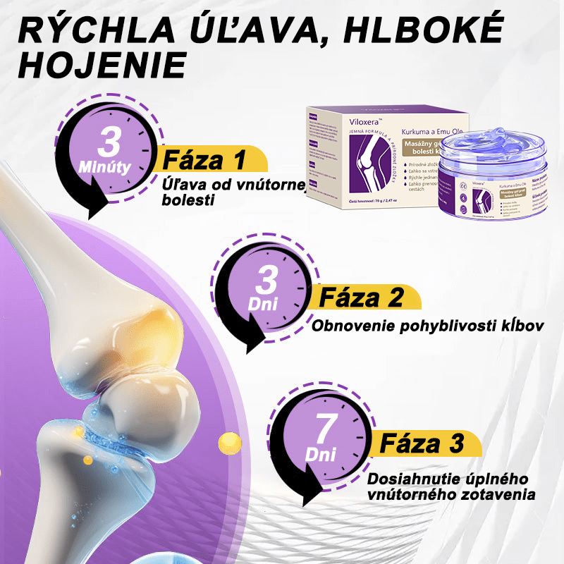 🪻Viloxera™ Kurkuma a Emu Olej Masážny gél proti bolesti kĺbov👨⚕️Schválené Slovenskou ortopedickou spoločnosťou (SOTS)