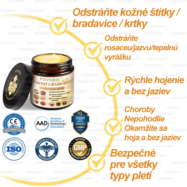 💎🐝💎FOVHEAl™ Krém na pleť s úplným účinkom z včelieho jedu - 🧑⚕️Odporúčané dermatológmi - Vhodné pre všetky vekové kategórie
