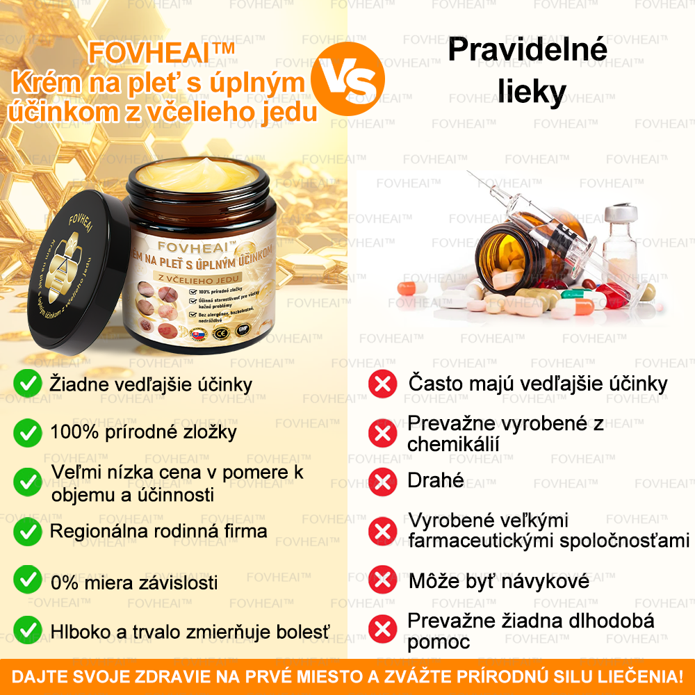 💎🐝💎FOVHEAl™ Krém na pleť s úplným účinkom z včelieho jedu - 🧑⚕️Odporúčané dermatológmi - Vhodné pre všetky vekové kategórie