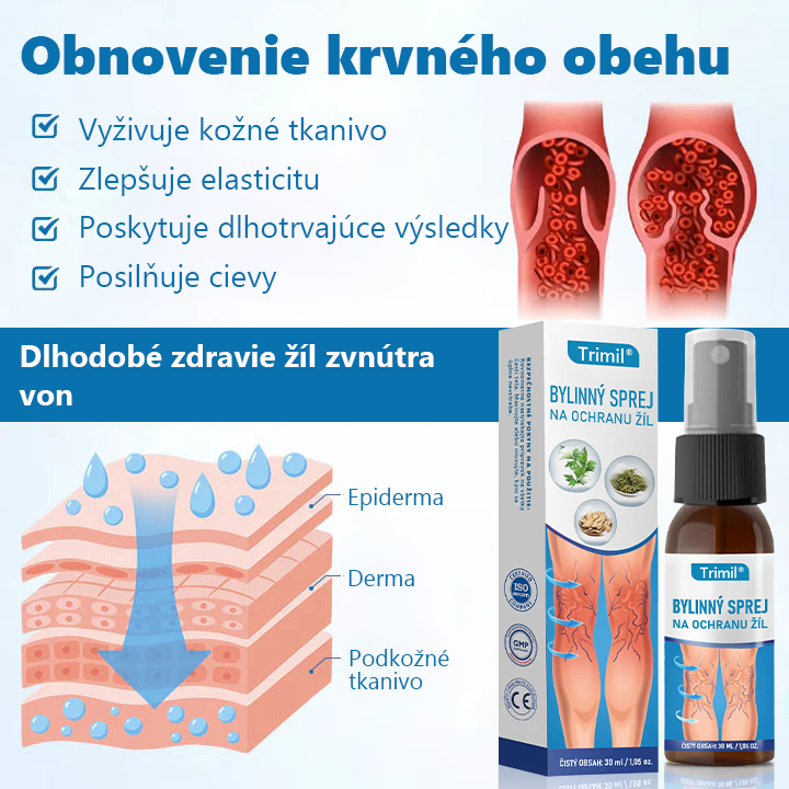 💙Trimil® Bylinný Sprej na Ochranu Žíl - ✅ Klinicky preukázané: Kŕčové žily zmiznú už za 7 dní!