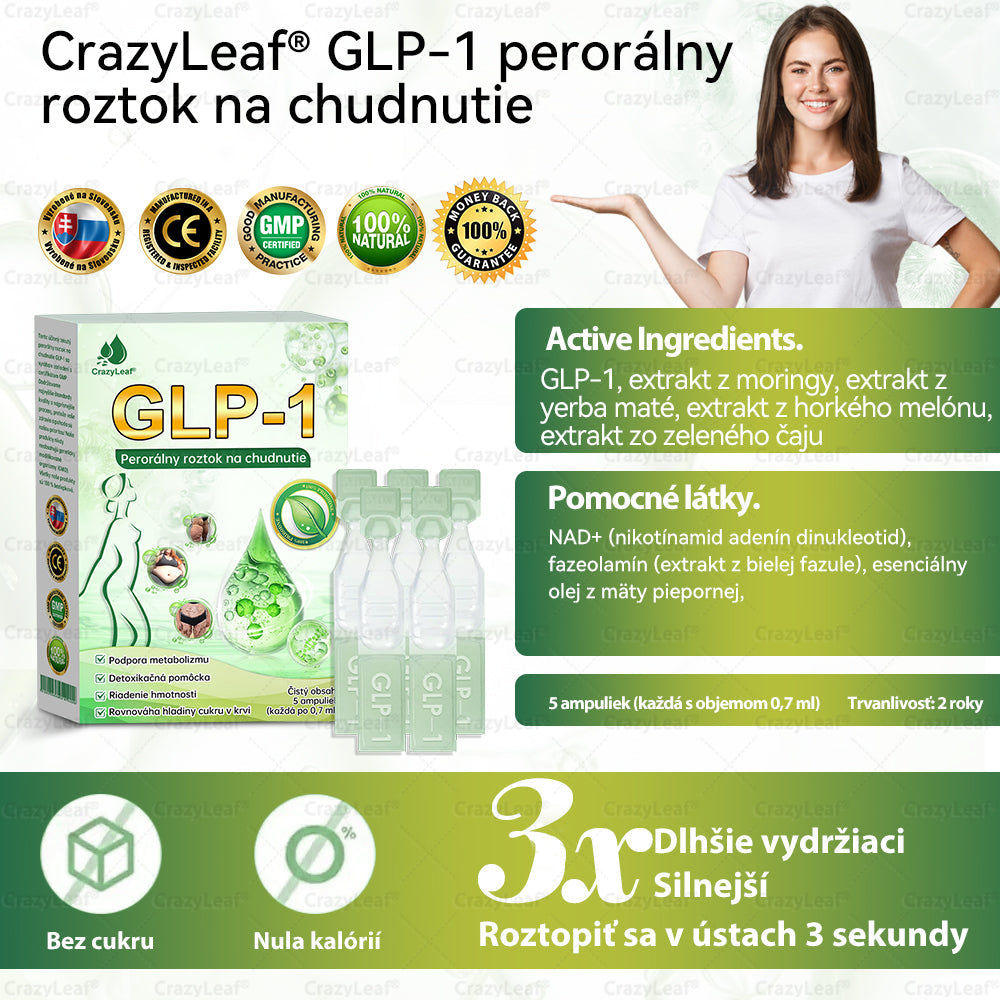 🍀🍀CrazyLeaf® Meglutide GLP-1 Aktivujúci Orálny Roztok ✅Obezita, kardiovaskulárne ochorenia, cukrovka, spánkové apnoe, problémy s kĺbmi a ďalšie