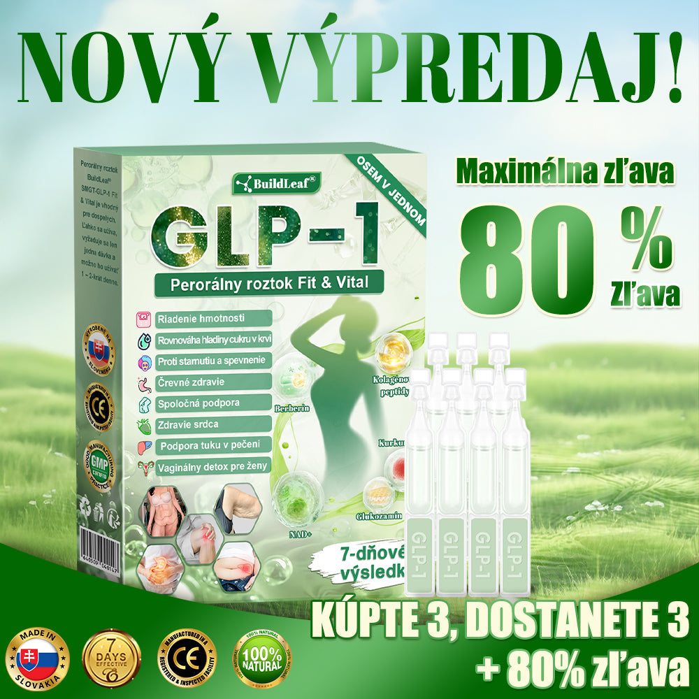 🍏🍏BuildLeaf® GLP-1 6-v-1 Fit & Vital Perorálny Roztok ✅ (Len raz denne, viditeľné zmeny už za 7 dní) Pre obezitu, kardiovaskulárne ochorenia, cukrovku, spánkové apnoe, zdravie čriev, problémy s kĺbmi a ďalšie
