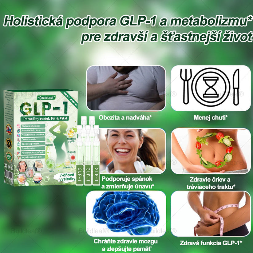 🍏🍏BuildLeaf® GLP-1 6-v-1 Fit & Vital Perorálny Roztok ✅ (Len raz denne, viditeľné zmeny už za 7 dní) Pre obezitu, kardiovaskulárne ochorenia, cukrovku, spánkové apnoe, zdravie čriev, problémy s kĺbmi a ďalšie