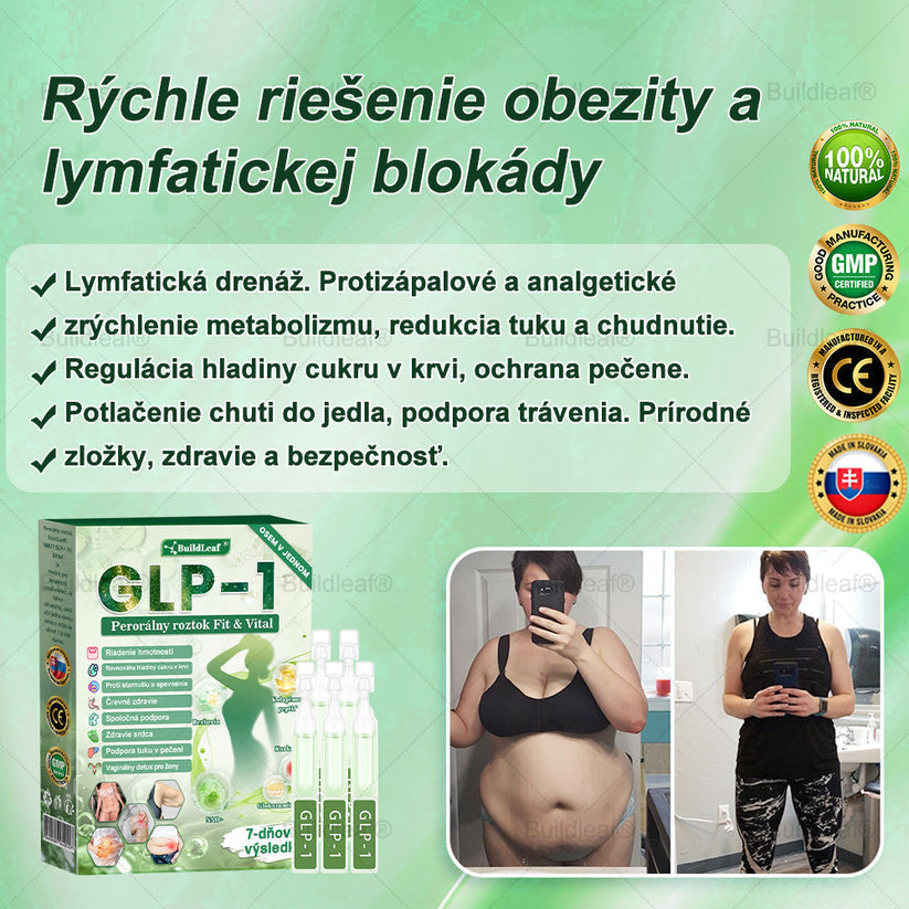 🍏🍏BuildLeaf® GLP-1 6-v-1 Fit & Vital Perorálny Roztok ✅ (Len raz denne, viditeľné zmeny už za 7 dní) Pre obezitu, kardiovaskulárne ochorenia, cukrovku, spánkové apnoe, zdravie čriev, problémy s kĺbmi a ďalšie