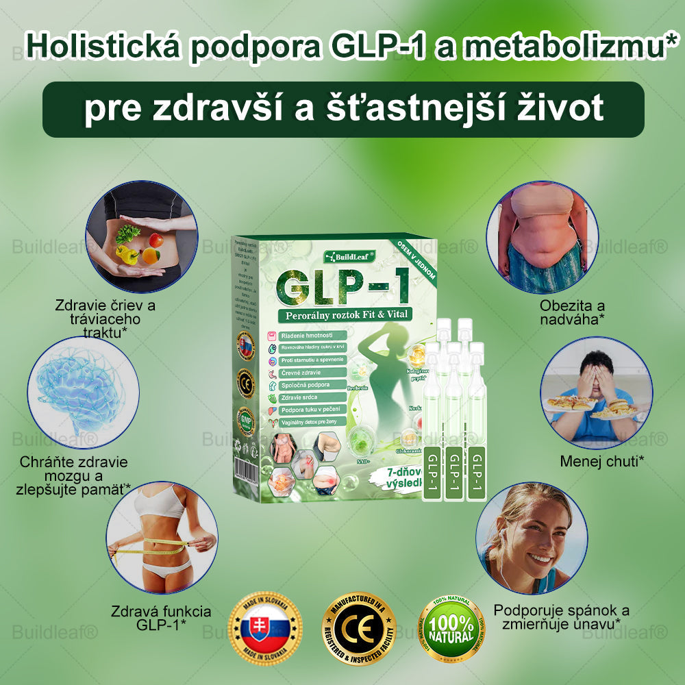 🍏🍏BuildLeaf® GLP-1 6-v-1 Fit & Vital Perorálny Roztok ✅ (Len raz denne, viditeľné zmeny už za 7 dní) Pre obezitu, kardiovaskulárne ochorenia, cukrovku, spánkové apnoe, zdravie čriev, problémy s kĺbmi a ďalšie