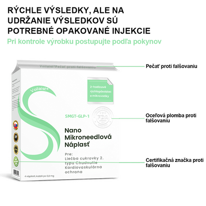 🍏Voilaist® SMGT-GLP-1 Nano Mikroneedlová Náplasť (Bezbolestné, dlhotrvajúce, rieši cukrovku, obezitu a kardiovaskulárne ochorenia)