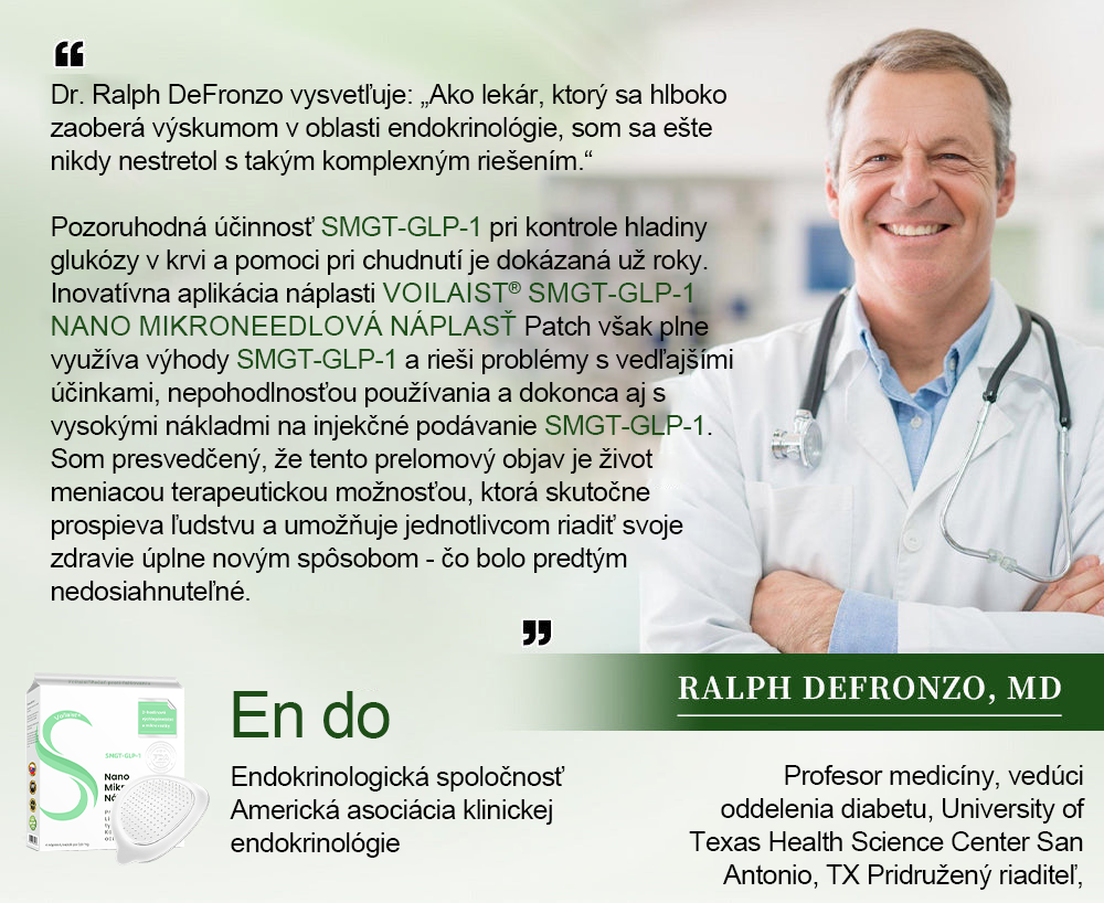 🍏Voilaist® SMGT-GLP-1 Nano Mikroneedlová Náplasť (Bezbolestné, dlhotrvajúce, rieši cukrovku, obezitu a kardiovaskulárne ochorenia)