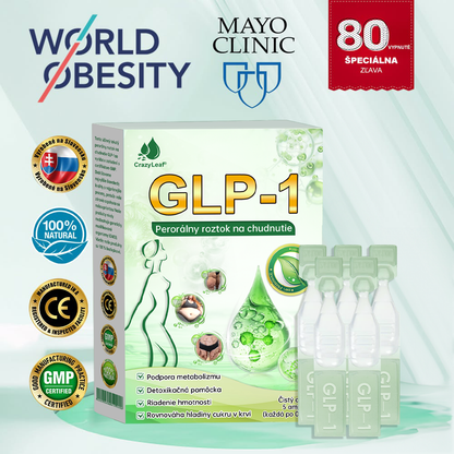 🍀CrazyLeaf® Meglutide GLP-1 Aktivujúci Orálny Roztok ✅Obezita, kardiovaskulárne ochorenia, cukrovka, spánkové apnoe, problémy s kĺbmi a ďalšie