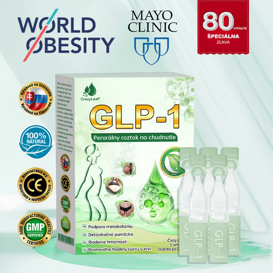 🍀CrazyLeaf® Meglutide GLP-1 Aktivujúci Orálny Roztok ✅Obezita, kardiovaskulárne ochorenia, cukrovka, spánkové apnoe, problémy s kĺbmi a ďalšie