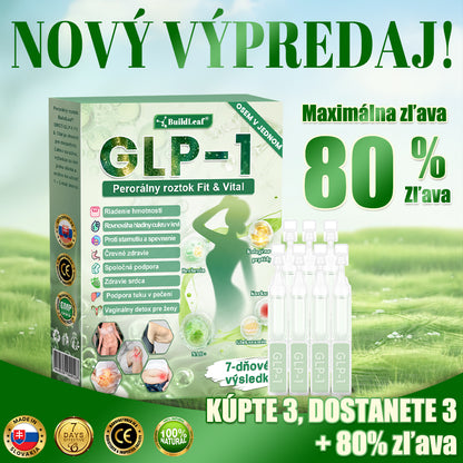 🍏🍏BuildLeaf® GLP-1 6-v-1 Fit & Vital Perorálny Roztok ✅ (Len raz denne, viditeľné zmeny už za 7 dní) Pre obezitu, kardiovaskulárne ochorenia, cukrovku, spánkové apnoe, zdravie čriev, problémy s kĺbmi a ďalšie