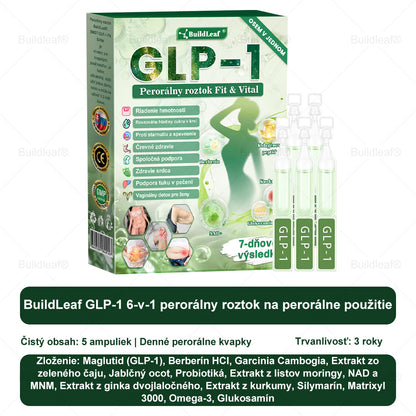 🍏🍏BuildLeaf® GLP-1 6-v-1 Fit & Vital Perorálny Roztok ✅ (Len raz denne, viditeľné zmeny už za 7 dní) Pre obezitu, kardiovaskulárne ochorenia, cukrovku, spánkové apnoe, zdravie čriev, problémy s kĺbmi a ďalšie